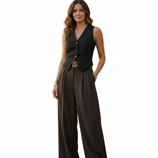 The Elizabeth coffee trousers