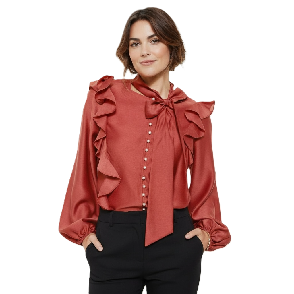 The Laura ruffled blouse