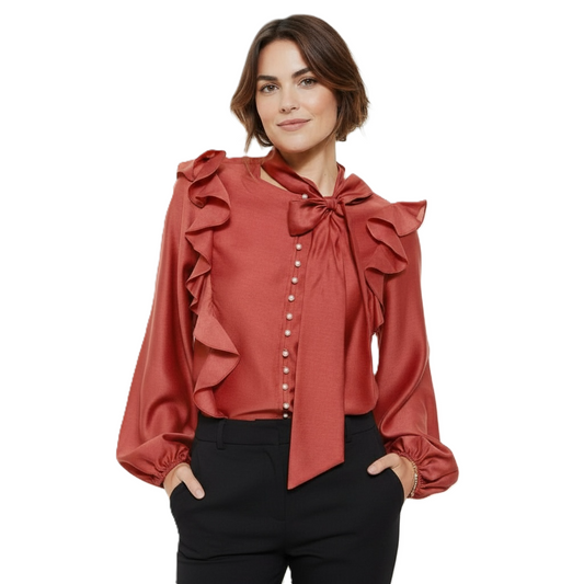 The Laura ruffled blouse